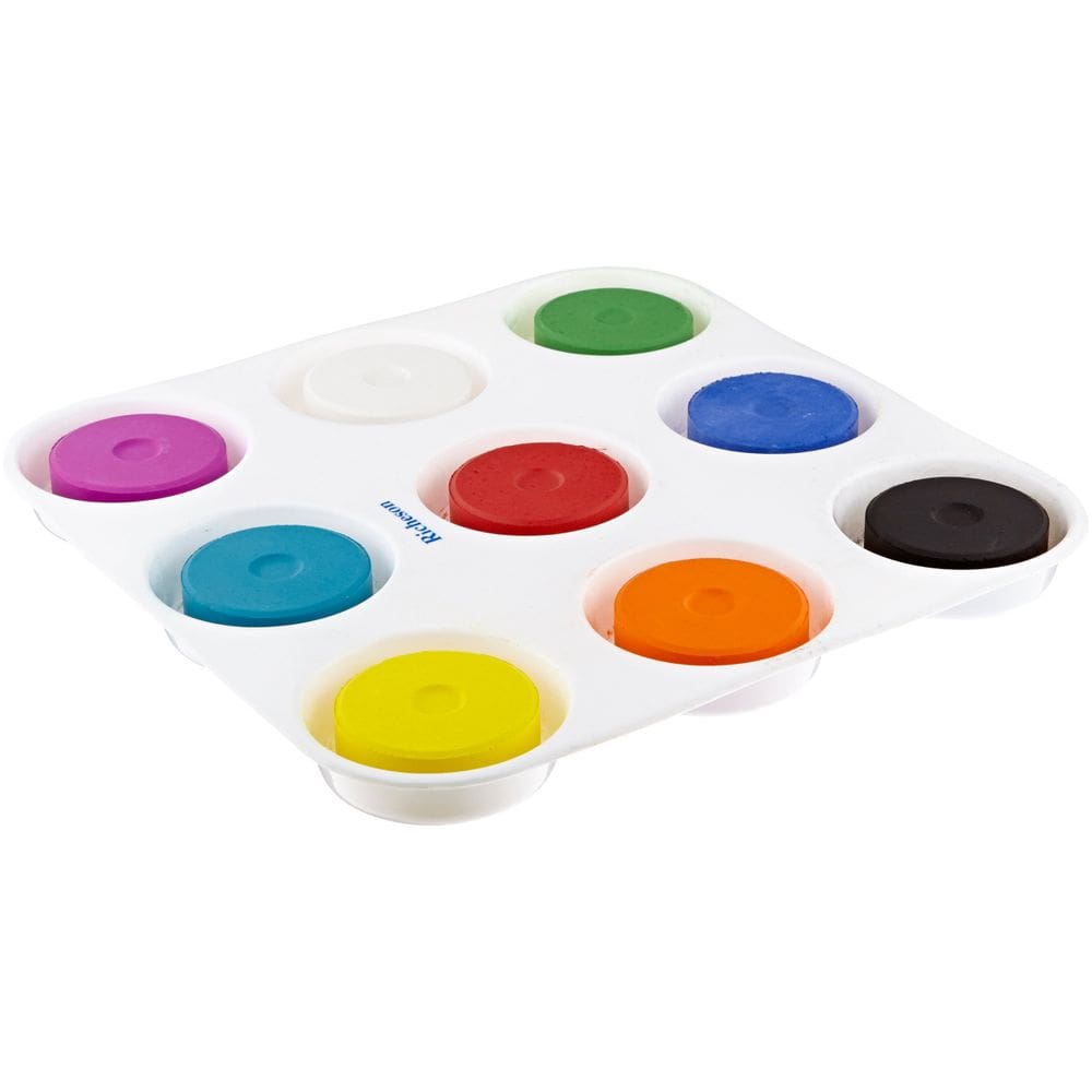 Conjunto de bolos Tempera Paint Sax Non-Toxic Giant com bandeja de 9 cores