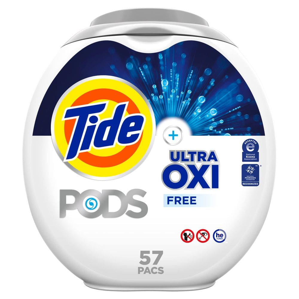 Pacotes de detergente para roupa Tide PODS Ultra OXI Free 57 unidades