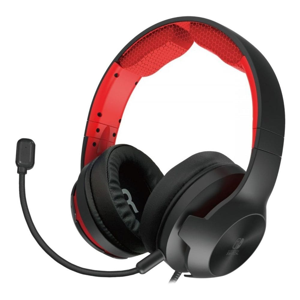Headset Gamer Hori Pro Para Nintendo Switch Preto / Vermelho
