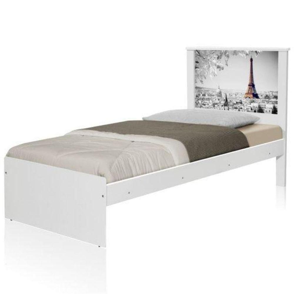Cama Solteiro Com Cabeceira Cidade Paris