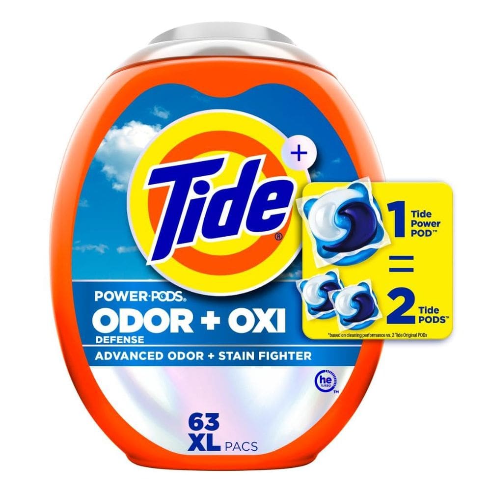 Detergente para roupa Tide Ultra OXI Power PODS 63 pacotes