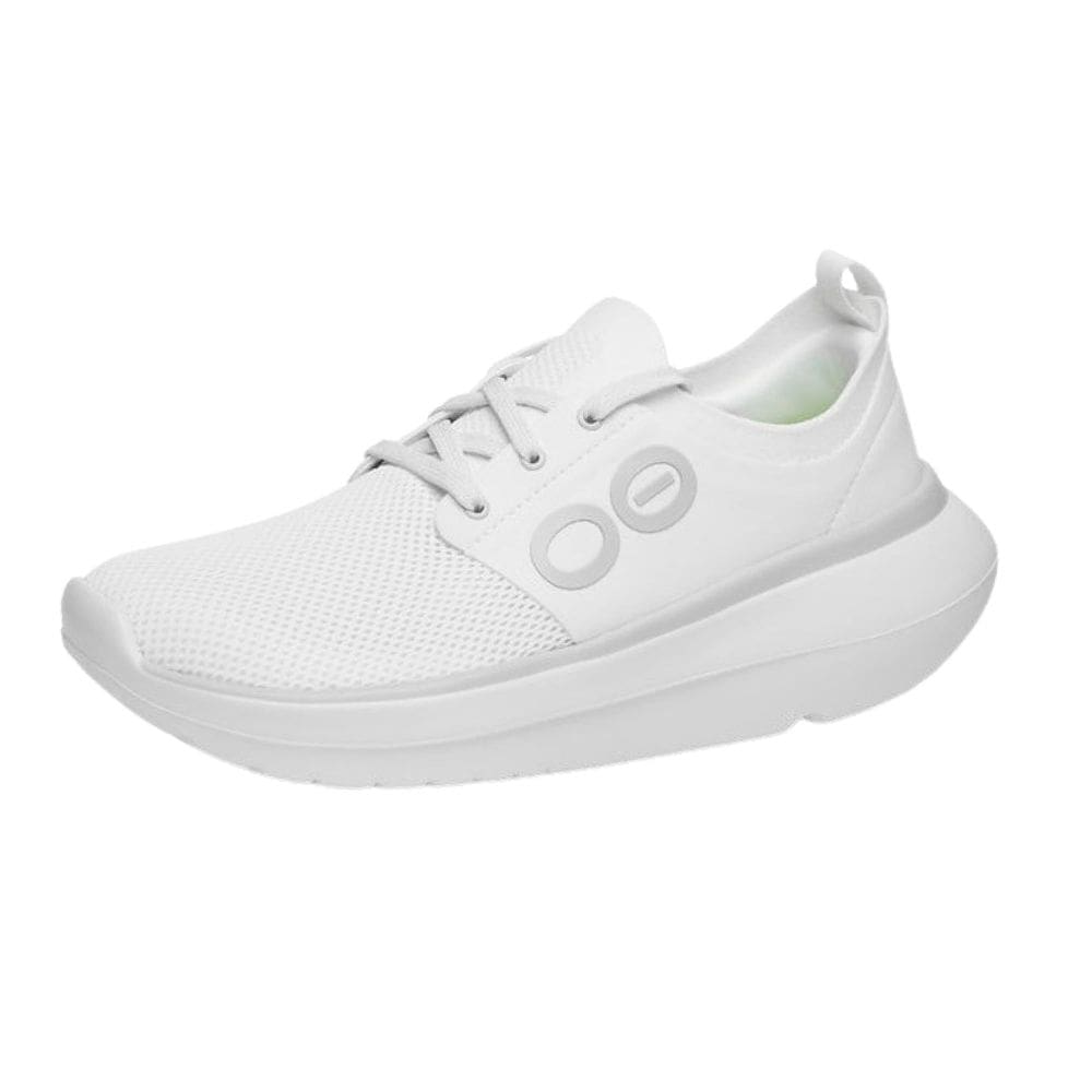 Sapato de recuperação OOFOS Oomy Stride branco para mulheres, tamanho 7,5