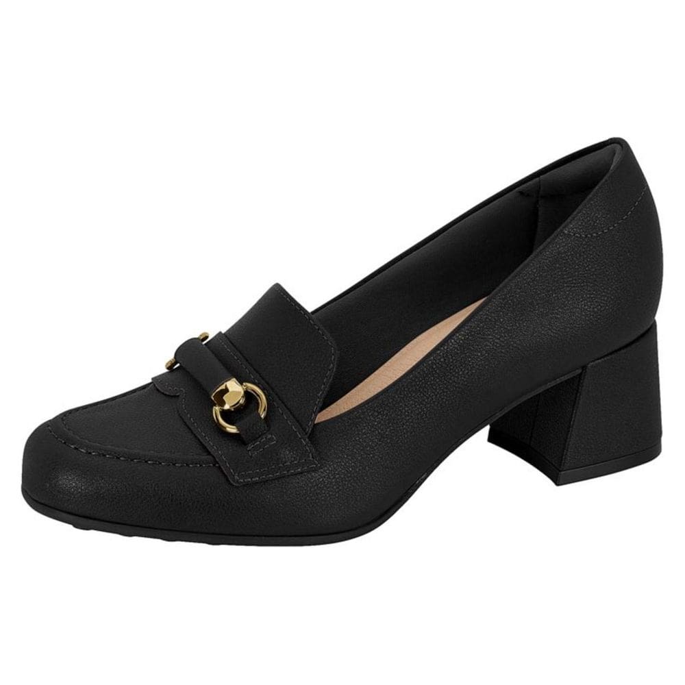 Sapato Feminino Conforto Salto Bloco Baixo Social Modare