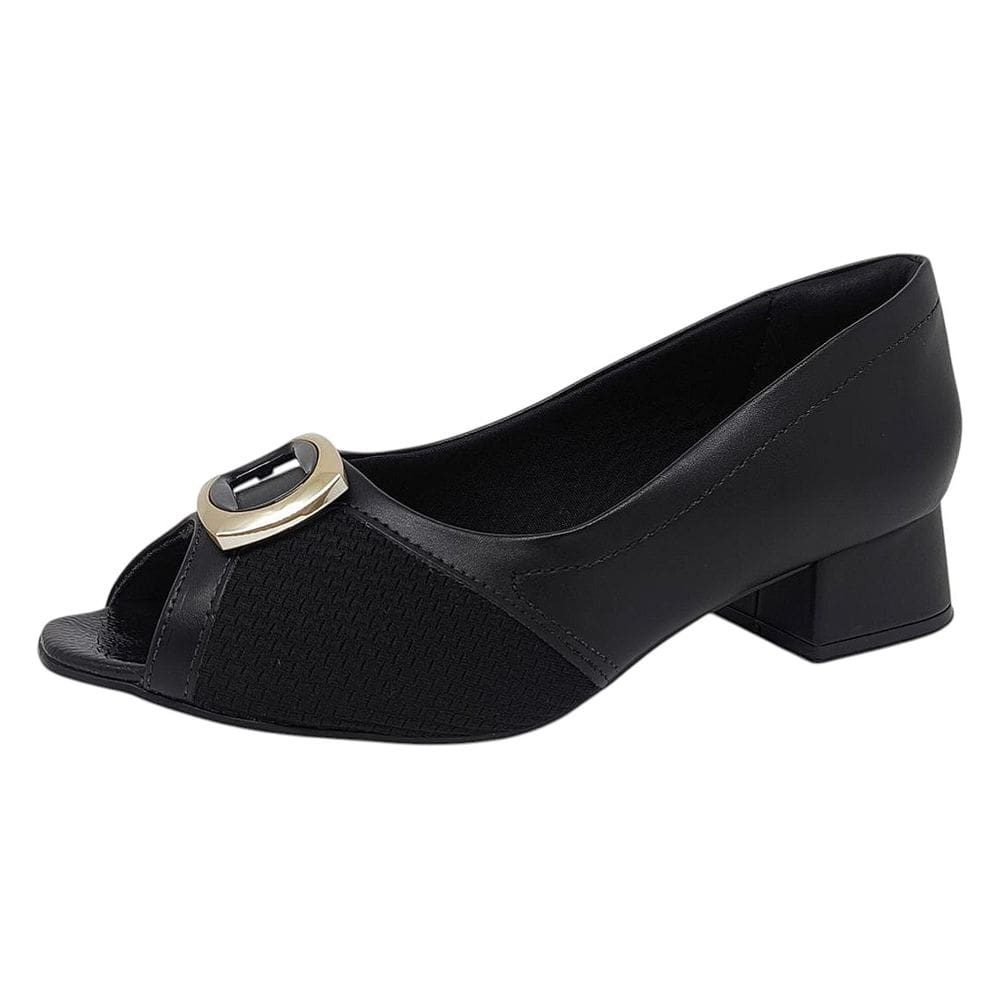 Peeptoe Feminino Conforto Joanete Charme Bloco Comfortflex