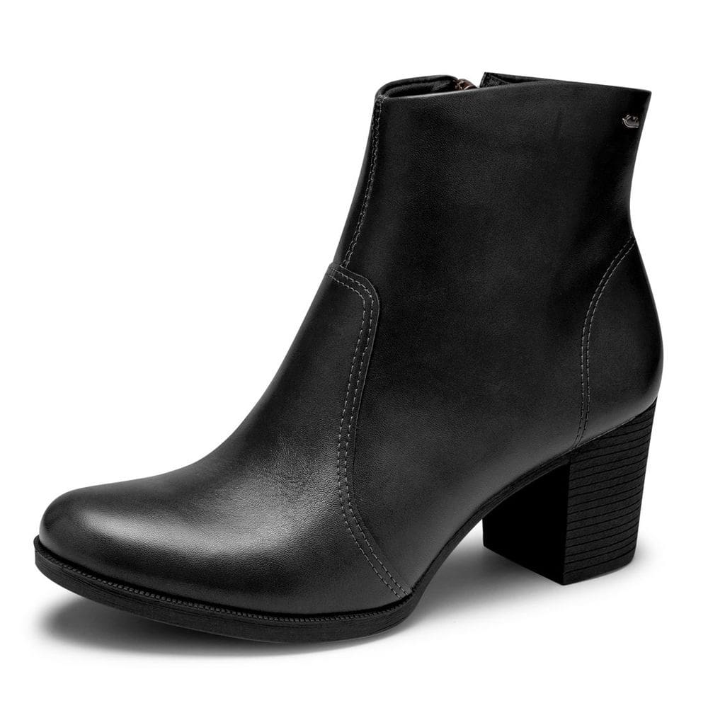 Bota Feminina Cano Curto Salto Médio Lisa Dakota
