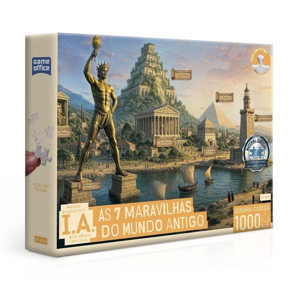 Quebra-Cabeça 1000 Peças 7 Maravilhas Mundo Antigo - Toyster