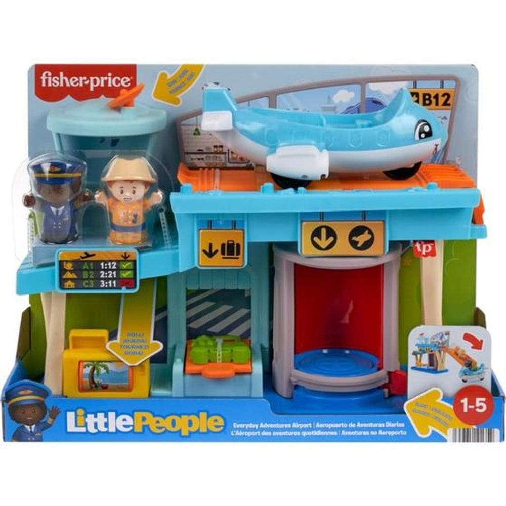Aventuras no Aeroporto Little People Fisher Price Mattel HTJ26