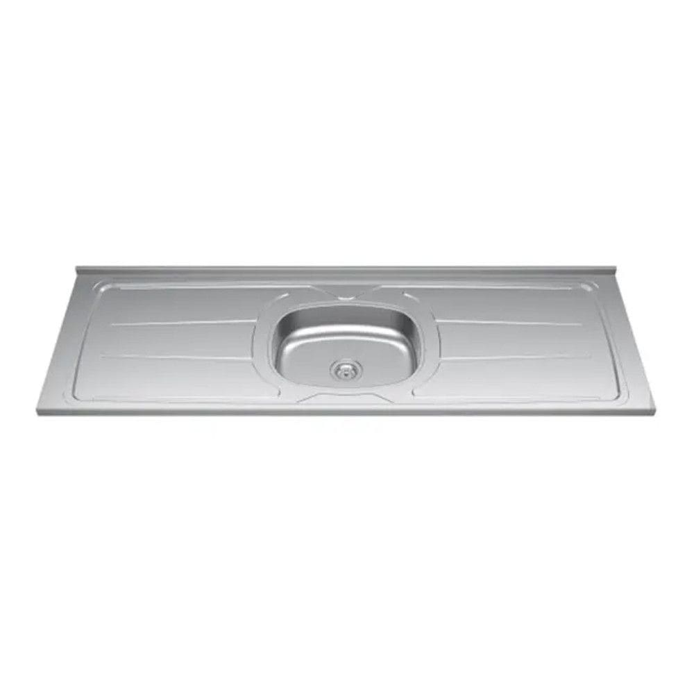 Tampo de Pia 160cm Aço Inox com Rebaixe Ghel Plus