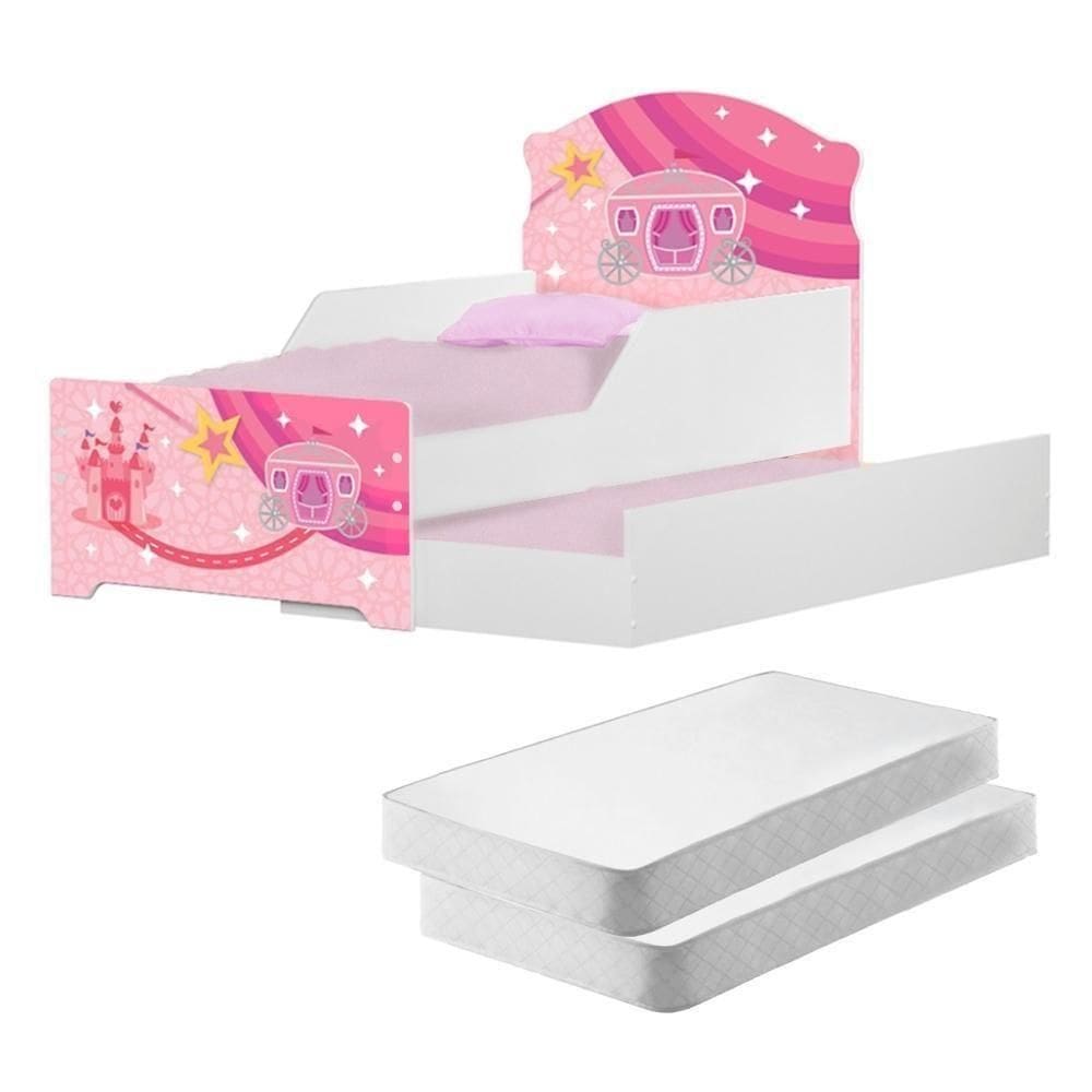 Bicama Infantil Uly Carruagem E Castelo Com Colchões