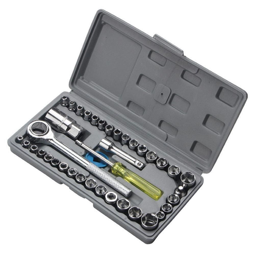Kit Jogo Chave Catraca Reversivel Jogo De Soquete 40 Pecas Maleta Estojo