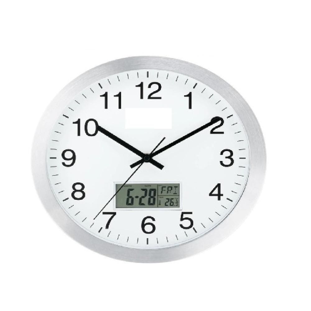 Relogio Parede Completo Termometro Digital Calendario Despertador Escritorio Sala Escritorio Consultorio Medidor Tempera