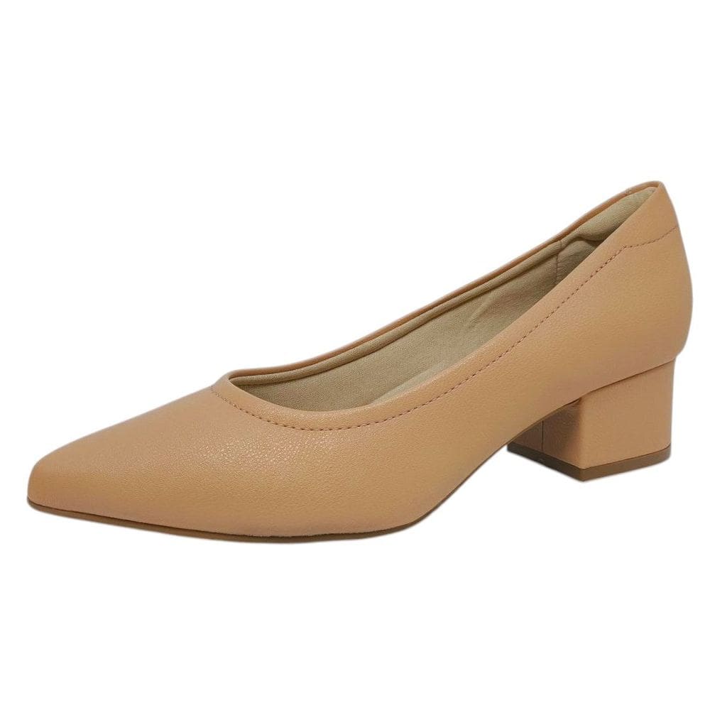 Sapato Feminino Conforto Social Costura Salto Baixo Modare