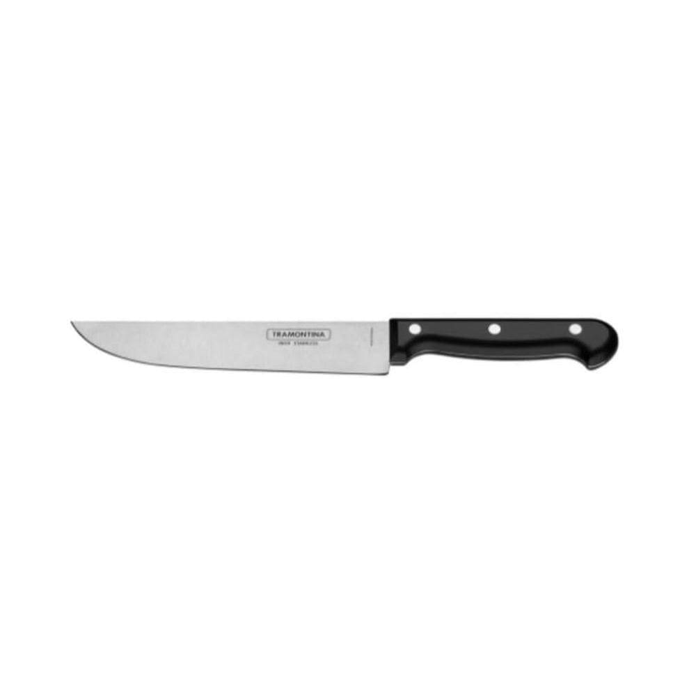 Faca Tramontina Ultracorte 6” Em Aço Inox Preta