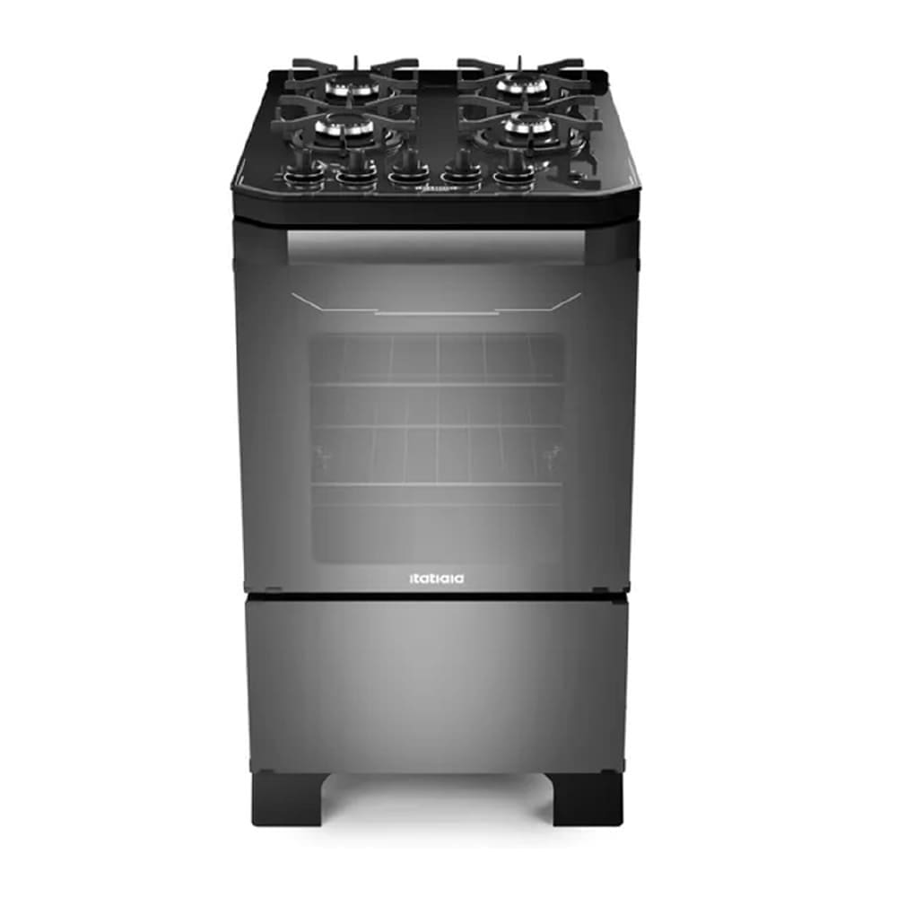 Fogão à Gás Itatiaia Itamaster 4 Bocas Reflectar Mesa Vidro 58L-Bivolt