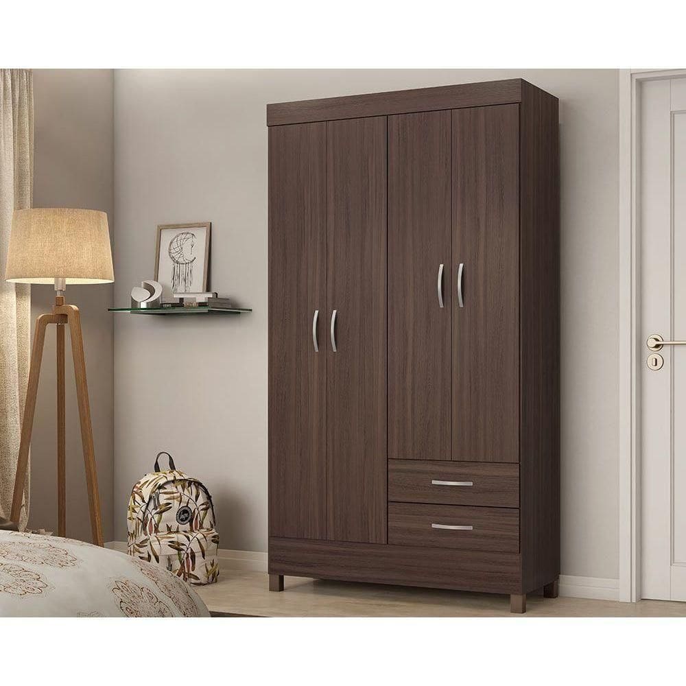 Guarda Roupa 4 Portas E 2 Gavetas Astro Cafe Touch - Demóbile
