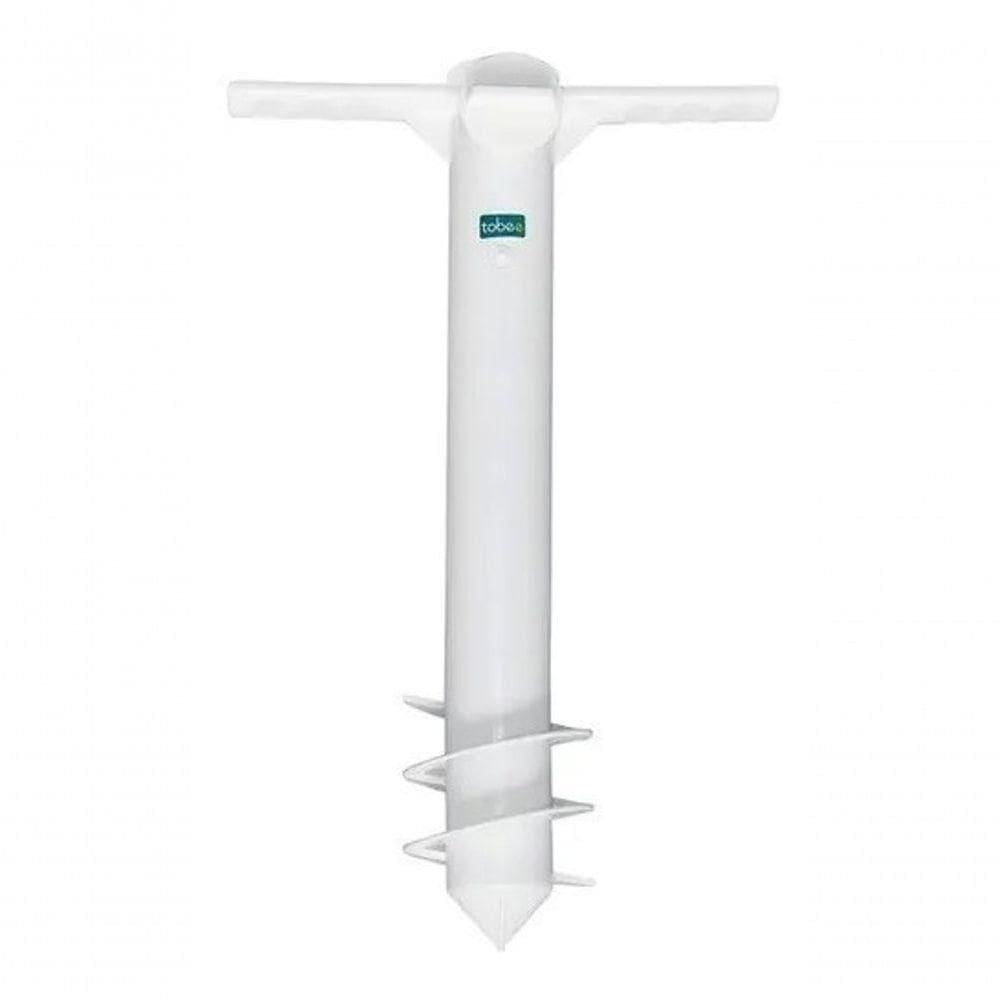 Âncora De Fixação P/ Guarda-sol 38mm Tobee Com Haste Branca Branco