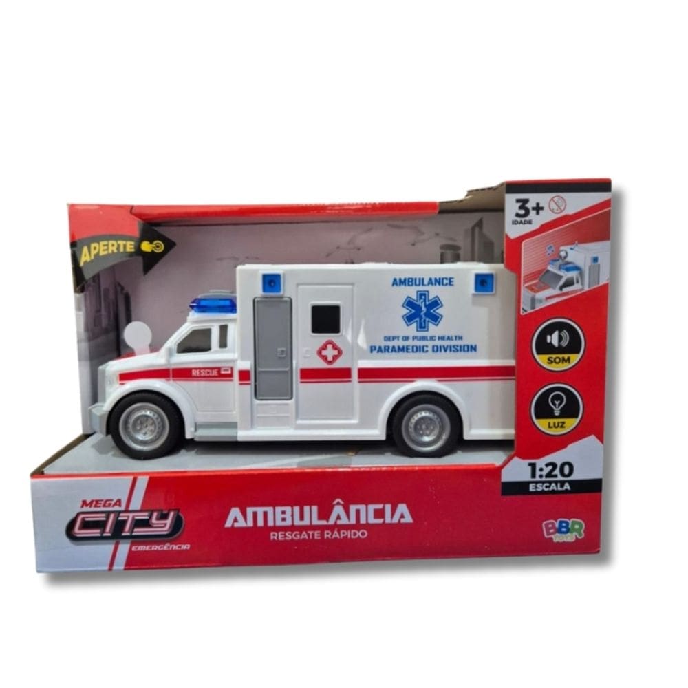 Ambulancia Resgate Rapido Mega City Emergencia - Bbr Toys