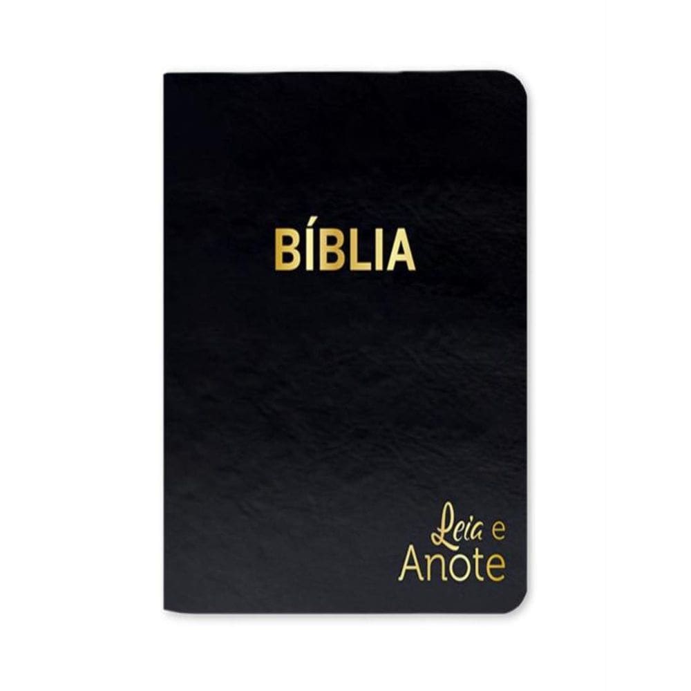 Biblia Nvi — Leia E Anote - Luxo - Preta Dourada