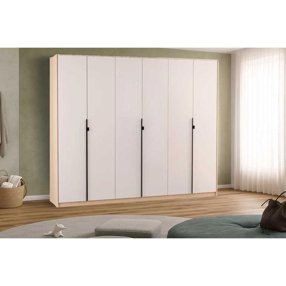 Guarda Roupa Casal 6 Portas E 4 Gavetas Ph 1807 Carvalho Nature/off White - Herval