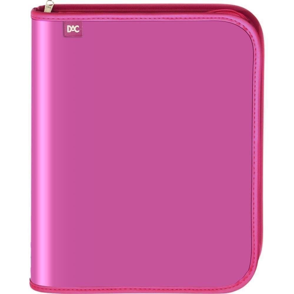 Fichário Com Ziper Vision Rosa 48 Folhas Dac Unidade