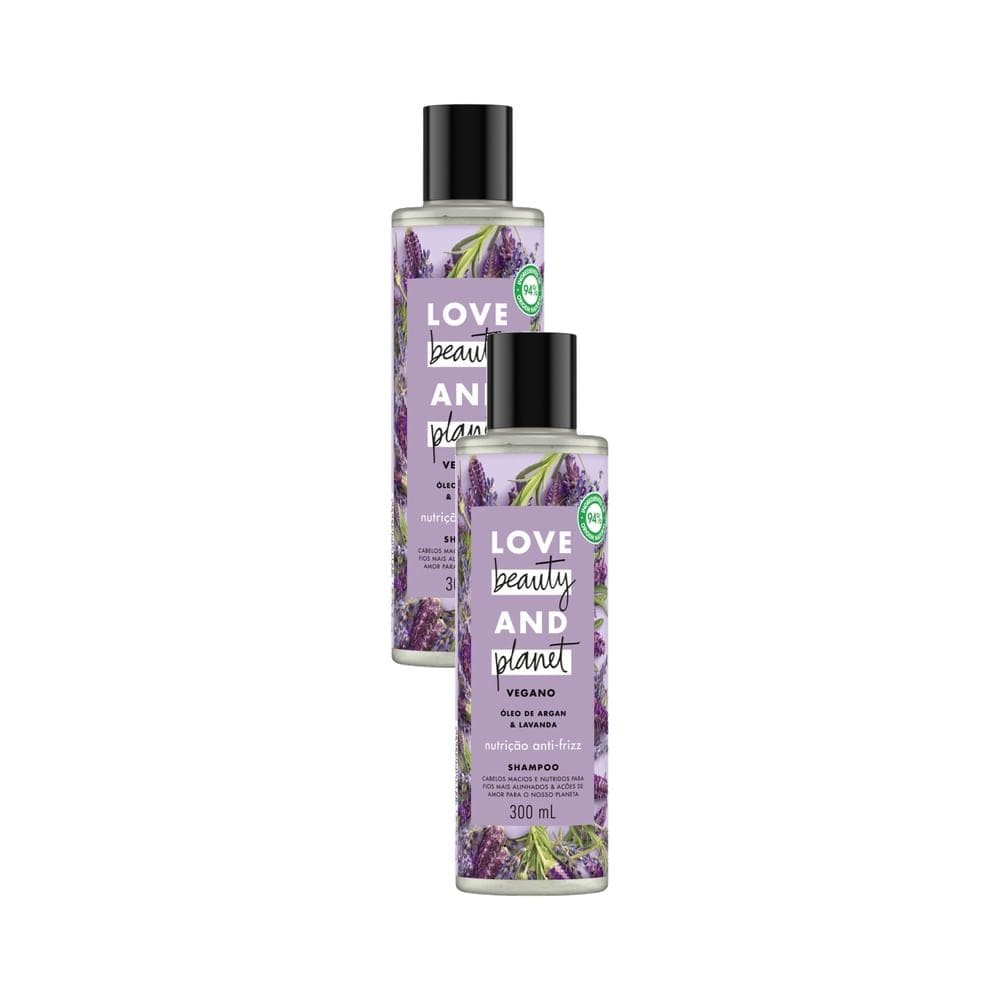 Kit 2 Shampoo Love Beauty and Planet Nutrição Antifrizz 300ml