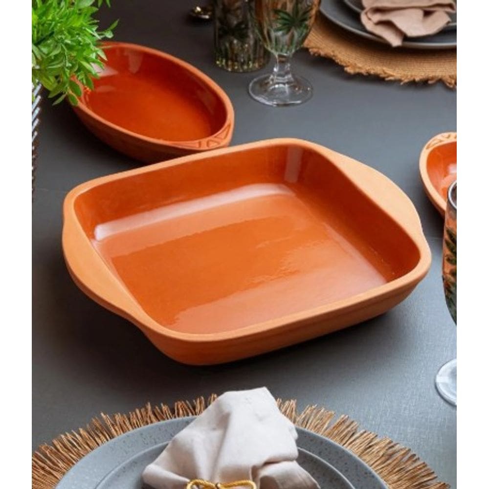 Refratário Wolff Maia 34cm X 28cm X 6cm Terracota Cerâmica Marrom