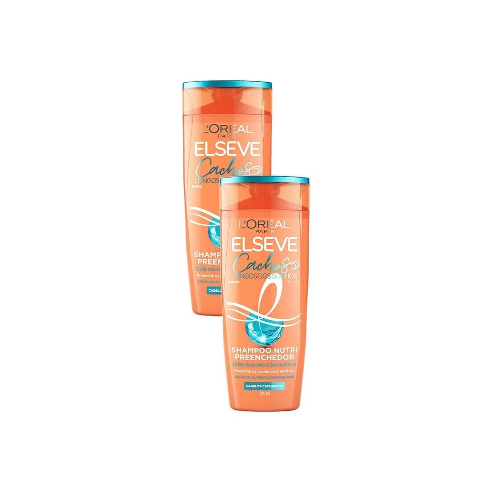 Kit 2 Shampoo L`Oréal Preenchedor Elseve Cachos dos Sonhos 200ml