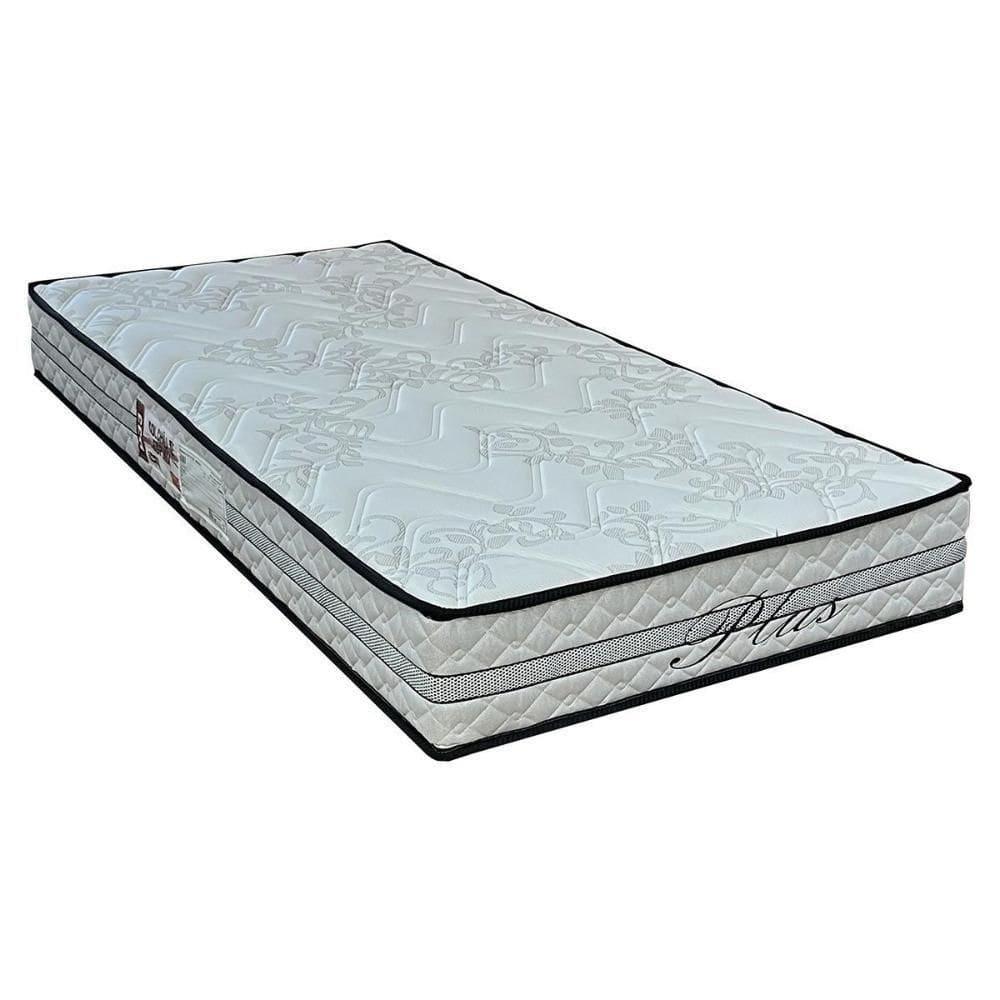 Colchão Solteiro Espuma D33 Pasquale Plus White (88x188x20) - Paropas