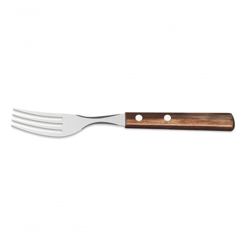 Garfo Sobremesa Tramontina Polywood Castanho Inox