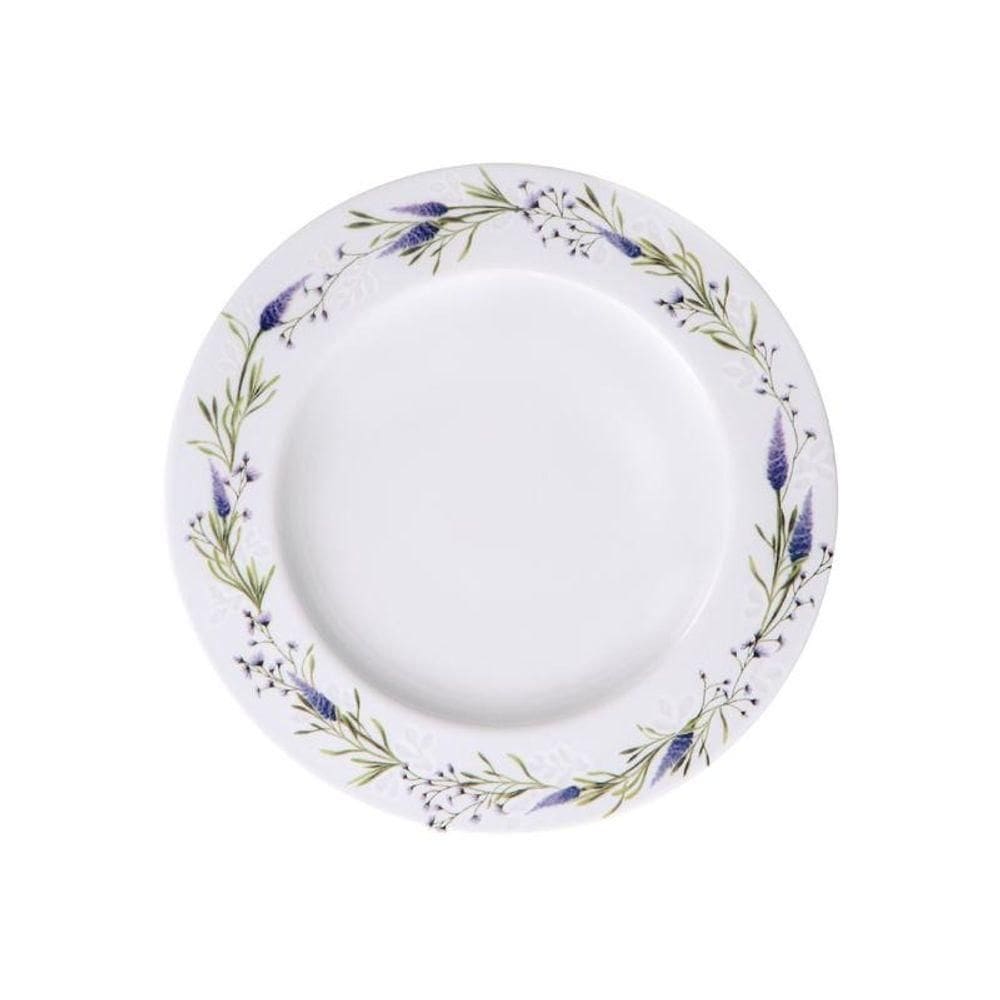 Prato Fundo Tramontina Lilla 23cm Em Porcelana Decorada