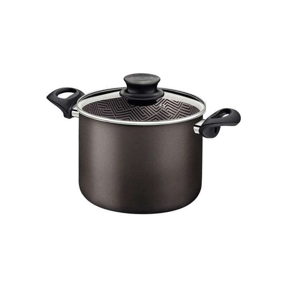 Caldeirão Tramontina Paris 16cm Em Alumínio Com Revestimento Antiaderente Chumbo E Tampa De Vidro