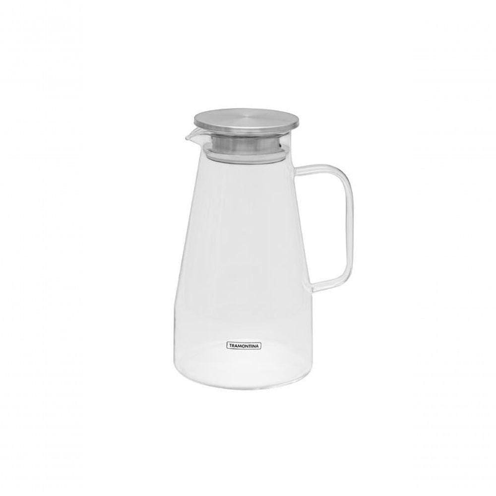 Jarra Tramontina Em Vidro Borossilicato 1,8 Litros Com Tampa Aço Inox