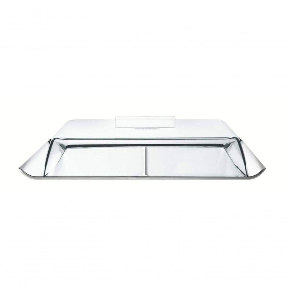 Porta Frios Tramontina Quadrata Aço Inox Com Cúpula Transparente