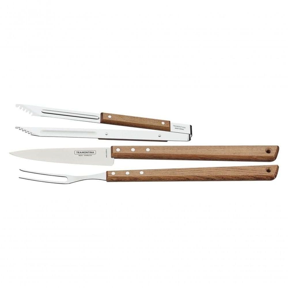 Conjunto Para Churrasco Tramontina 3 Peças Em Aço Inox