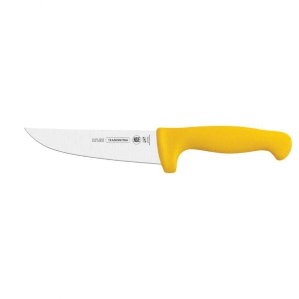 Faca Para Carne Tramontina Com Lâmina Em Aço Inox E Cabo Em Polipropileno Amarelo 6
