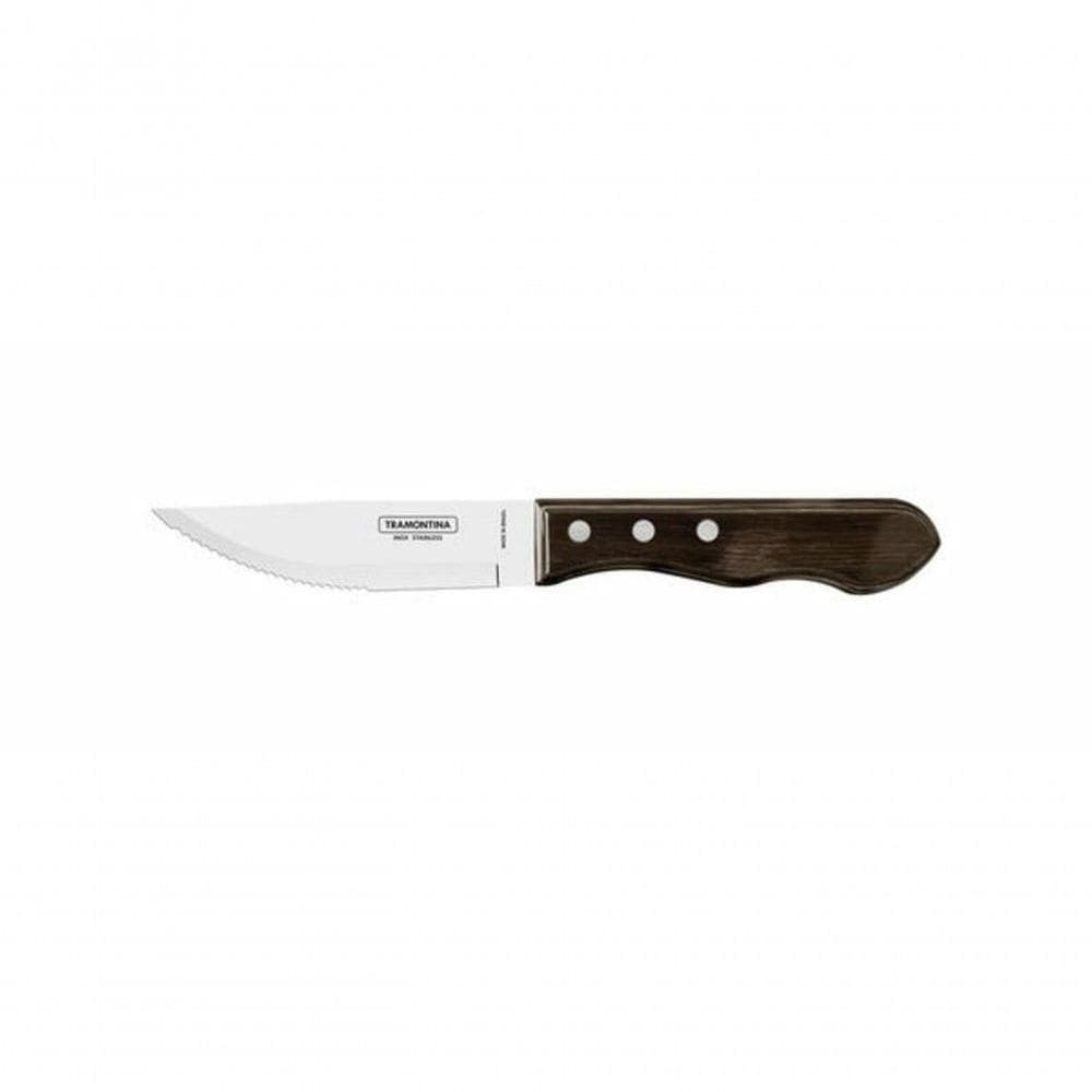 Faca De Churrasco Jumbo Tramontina 5 Cabo Polywood Castanho