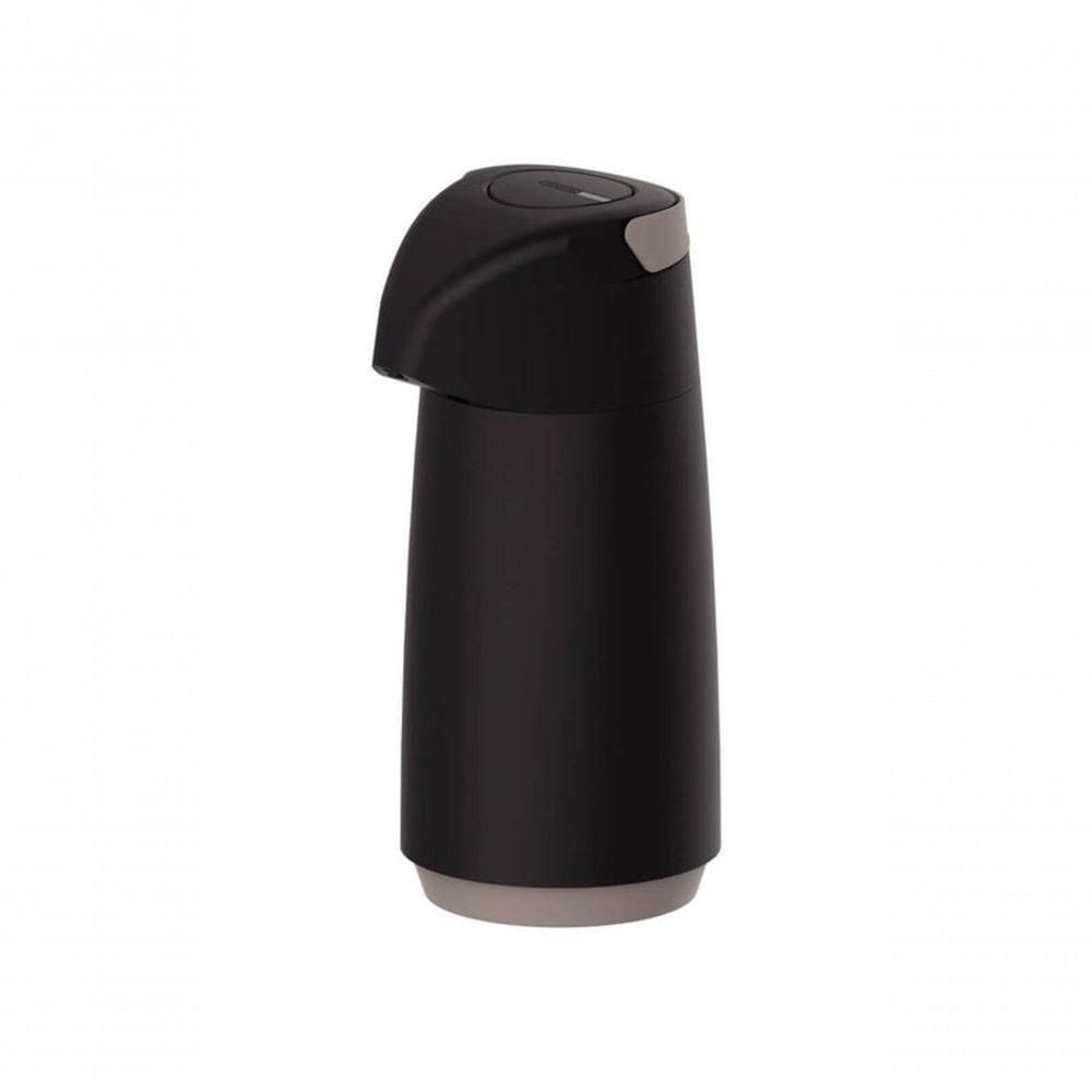 Garrafa Térmica Tramontina Exata Preta Ampola De Vidro 1 Litro