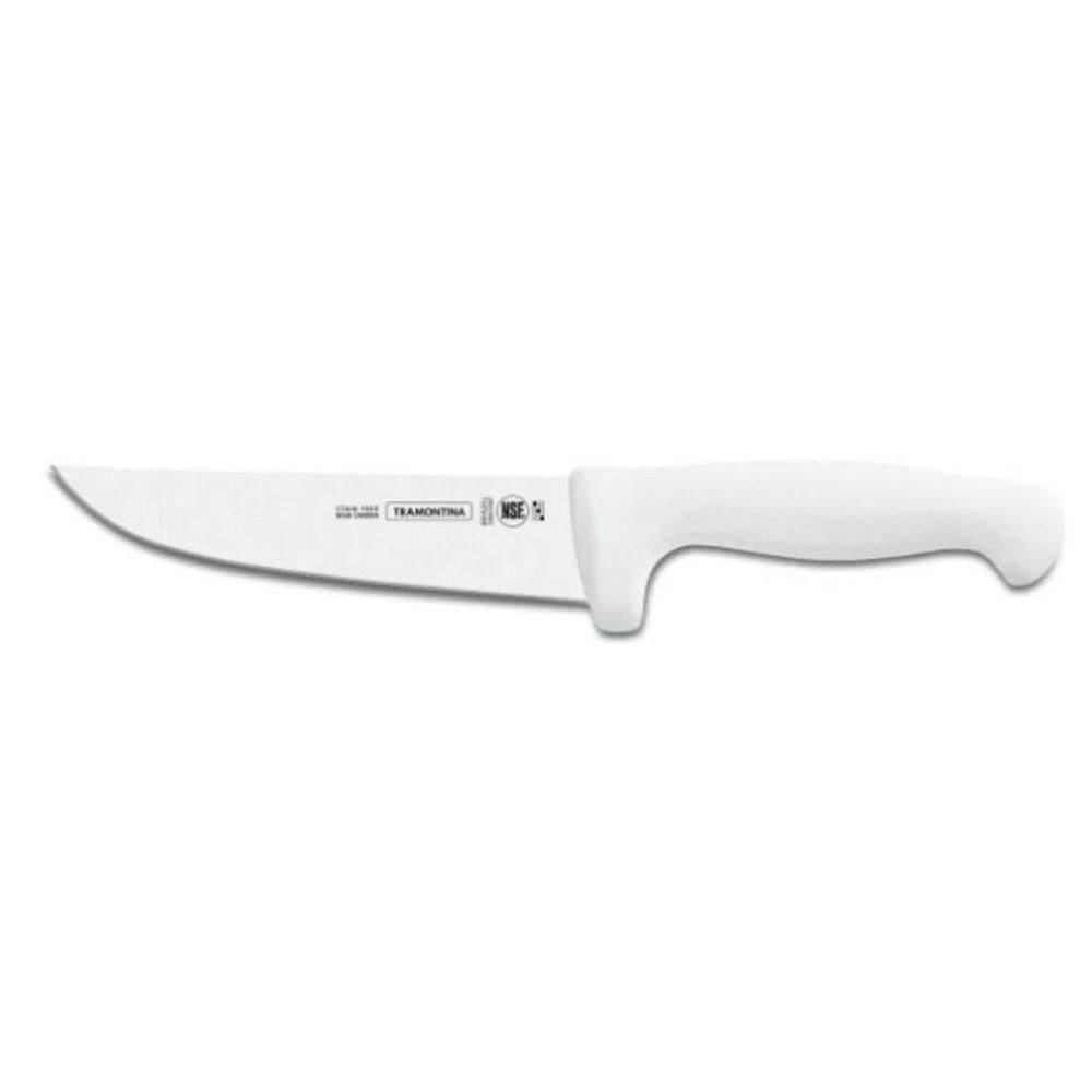 Faca Para Carne 7 Tramontina Com Lâmina Em Aço Inox E Cabo Em Polipropileno Branco
