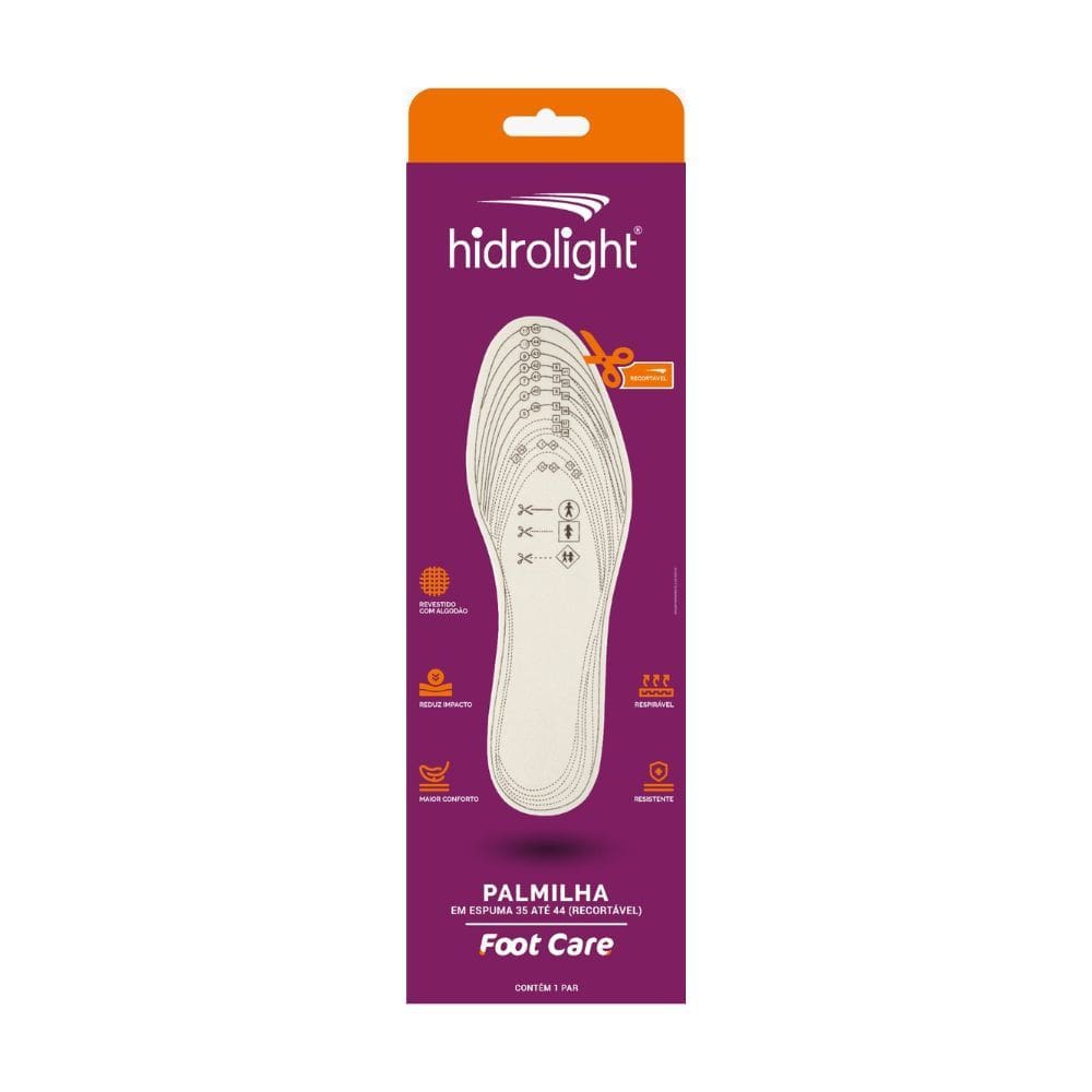 Palmilha Hidrolight Tamanho 35 até 44 (Recortável) 1 Par