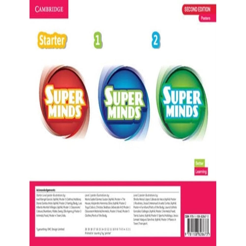 Super Minds Starter 1 And 2 Poster Pack - British English - 2Nd Ed