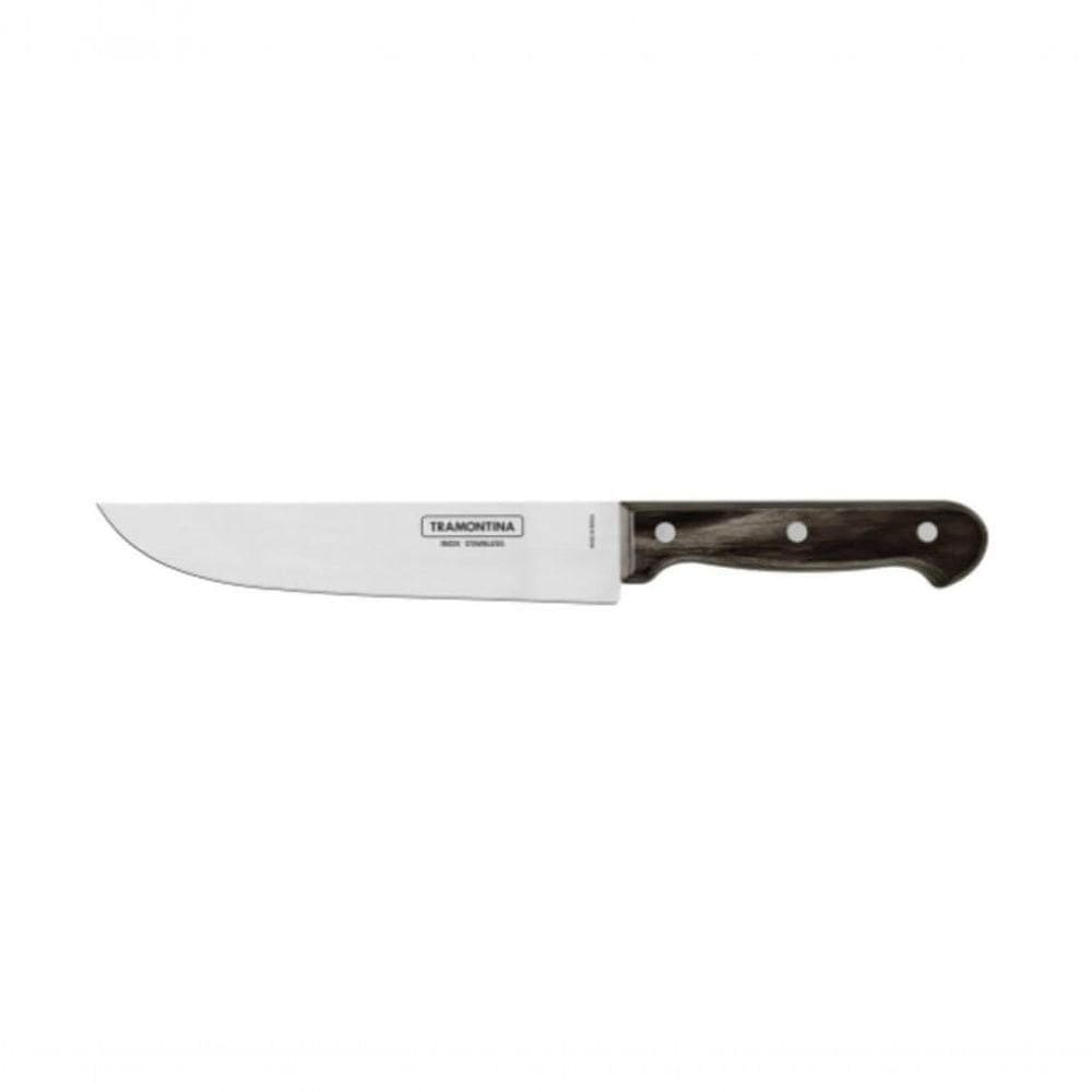 Faca Tramontina Polywood 7 Aço Inox Cabo Castanho