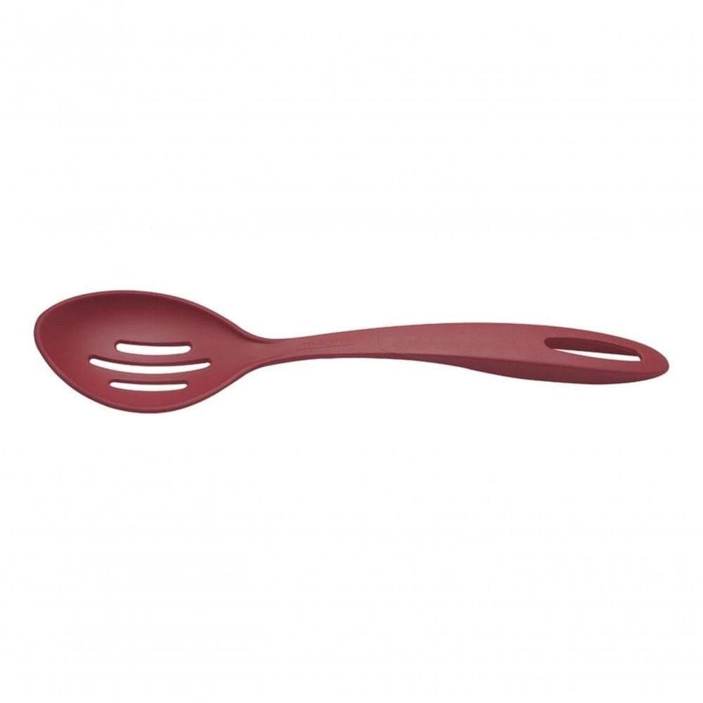 Colher Para Servir Perfurada Tramontina Ability 29,5cm Vermelha
