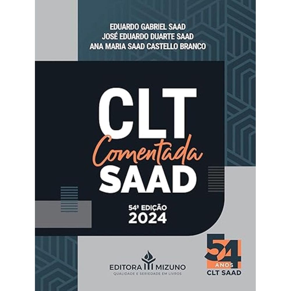 Clt Comentada Saad 54ª Ed