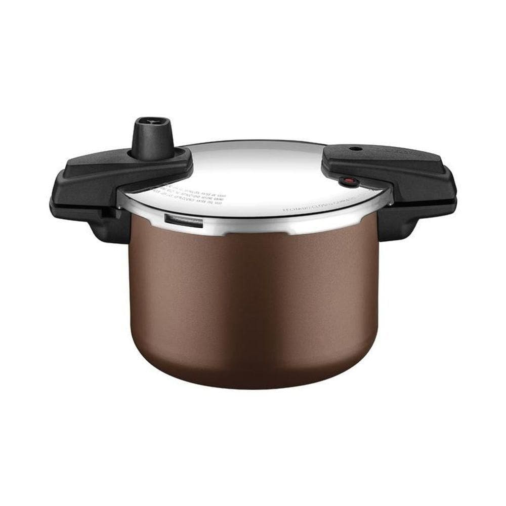 Panela De Pressão Tramontina Arizona Induction Em Alumínio Com Revestimento Antiaderente Mocaccino 20cm 4,5 Litros