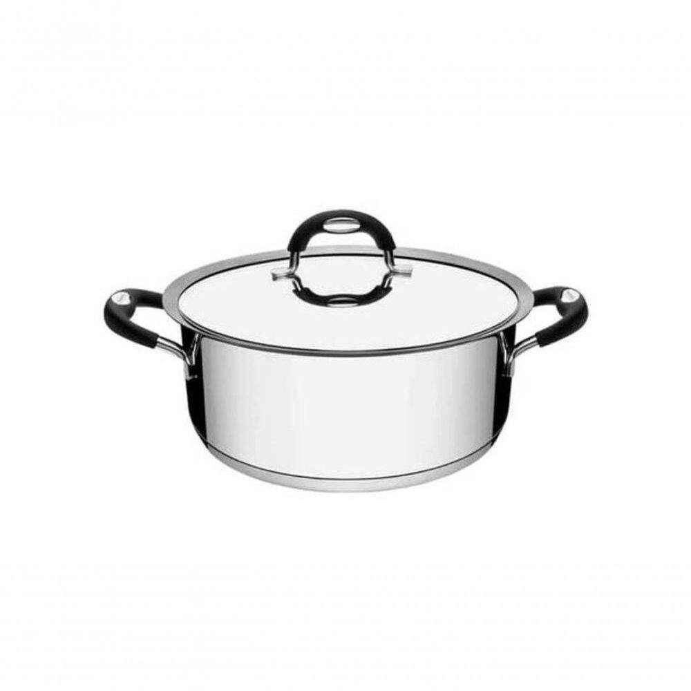 Caçarola Rasa Tramontina Duo Silicone 24cm Em Aço Inox