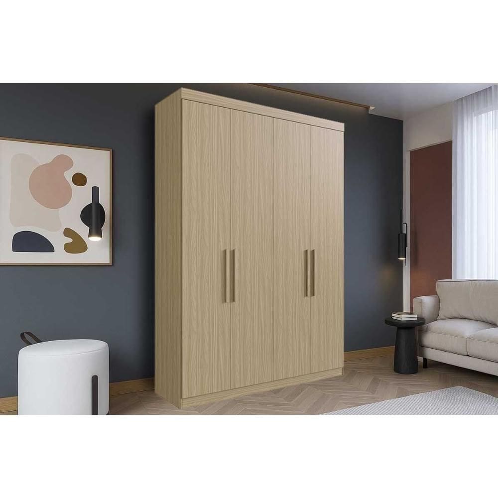 Guarda Roupa Solteiro 4 Portas E 2 Gavetas Ph 1714 Cedro - Herval