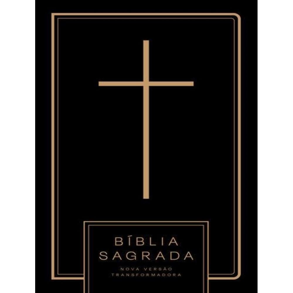 Biblia Nvt Cruz All Black - Letra Normal