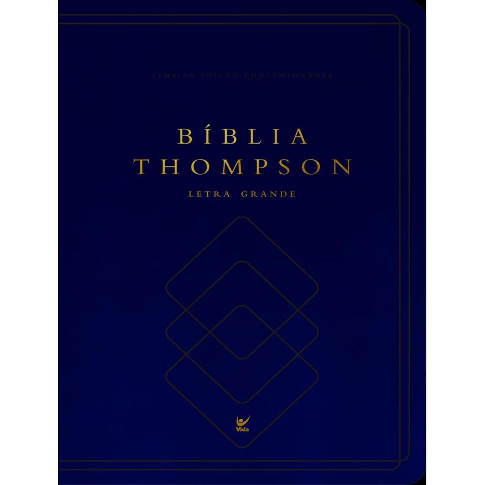 Biblia Thompson - Letra Grande - Com Indice - Capa Luxo Azul