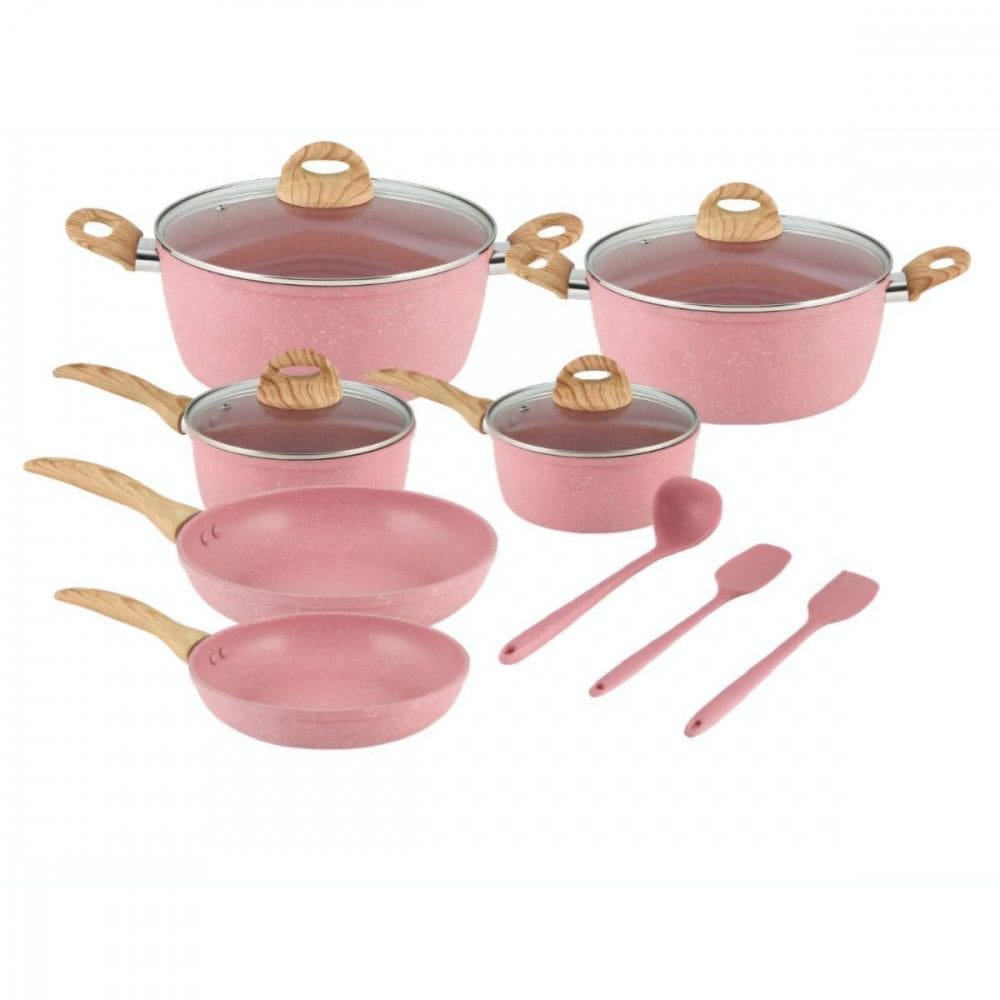 Conjunto Panelas Flamingo 9PCS Indução Casa Ambiente