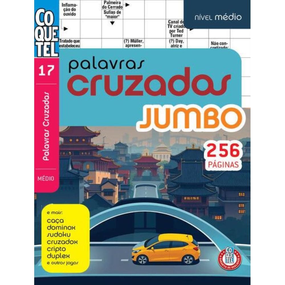 Livro Coquetel Palavras-Cruzadas Jumbo Medio - Ed. 17